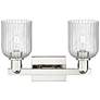 2_Bridal Veil 16"W 2 Light Polished Nickel Bath Light With Seedy Shade more views