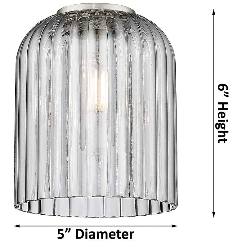 Image 2 Bridal Veil 17.5"W 3 Light Polished Chrome Chandelier With Clear Shade more views