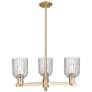 Bridal Veil 18"W 3 Light Champagne Bronze Chandelier With Clear Shade