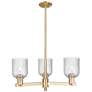 Bridal Veil 18"W 3 Light Champagne Bronze Chandelier With Seedy Shade
