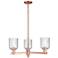 Bridal Veil 18" Wide 3 Light Antique Copper Chandelier With Seedy Shade
