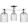 Bridal Veil 23"W 3 Light Polished Chrome Semi-Flush With Seedy Shade