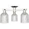 Bridal Veil 23"W 3 Light Polished Nickel Semi-Flush With Clear Shade