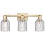 Bridal Veil 24"W 3 Light Champagne Bronze Bath Light With Clear Shade