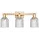 Bridal Veil 24"W 3 Light Champagne Bronze Bath Light With Clear Shade