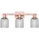 Bridal Veil 24"W 3 Light Copper Bath Vanity Light w/ Smoke Shade