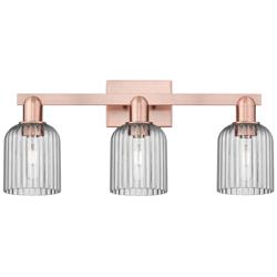 Bridal Veil 24"W 3 Light Copper Bath Vanity Light w/ Smoke Shade