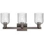 2_Bridal Veil 24"W 3 Light Oil Rubbed Bronze Bath Light With Seedy Shade more views