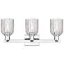 Bridal Veil 24"W 3 Light Polished Chrome Bath Light With Clear Shade