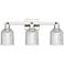 Bridal Veil 24"W 3 Light Polished Nickel Bath Light With Clear Shade