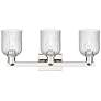 2_Bridal Veil 24"W 3 Light Polished Nickel Bath Light With Seedy Shade more views