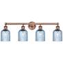 1_Bridal Veil 32"W Antique Copper 4-Light Vanity Bath Light