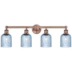 Bridal Veil 32"W Antique Copper 4-Light Vanity Bath Light