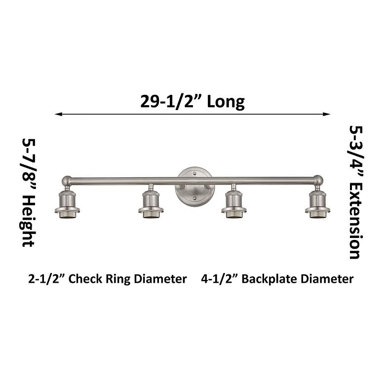 Image 3 Bridal Veil 32"W Antique Copper 4-Light Vanity Bath Light more views