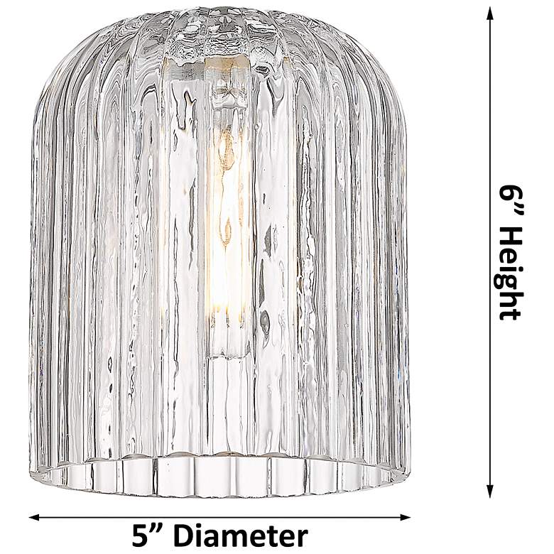 Image 3 Bridal Veil 32"W 4 Light Chrome Bath Vanity Light With Clear Shade more views