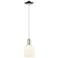 Bridal Veil 5"W Chrome Cord Mini Pendant With Gloss White Shade