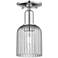 Bridal Veil 5"W Chrome Cord Mini Pendant With Light Smoke Shade