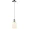 Bridal Veil 5"W Chrome Stem Mini Pendant With Gloss White Shade