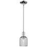 Bridal Veil 5"W Chrome Stem Mini Pendant With Light Smoke Shade