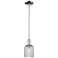 Bridal Veil 5"W Chrome Stem Mini Pendant With Light Smoke Shade