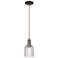 Bridal Veil 5"W Oil Rubbed Bronze Cord Mini Pendant With Clear Shade