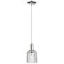 Bridal Veil 5"W Polished Nickel Cord Hung Mini Pendant With Clear Shade