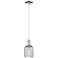 Bridal Veil 5"W Polished Nickel Cord Mini Pendant w/ Light Smoke Shade