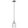 Bridal Veil 5"W Polished Nickel Stem Hung Mini Pendant With Seedy Shade