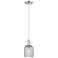Bridal Veil 5"W Satin Nickel Cord Mini Pendant w/ Light Smoke Shade