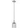 Bridal Veil 5"W Satin Nickel Stem Mini Pendant w/ Light Smoke Shade