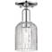 Bridal Veil 5" Wide Polished Chrome Semi-Flush Mount With Clear Shade