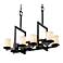 Bridge 34"W Black Opal White Kitchen Island Light Chandelier