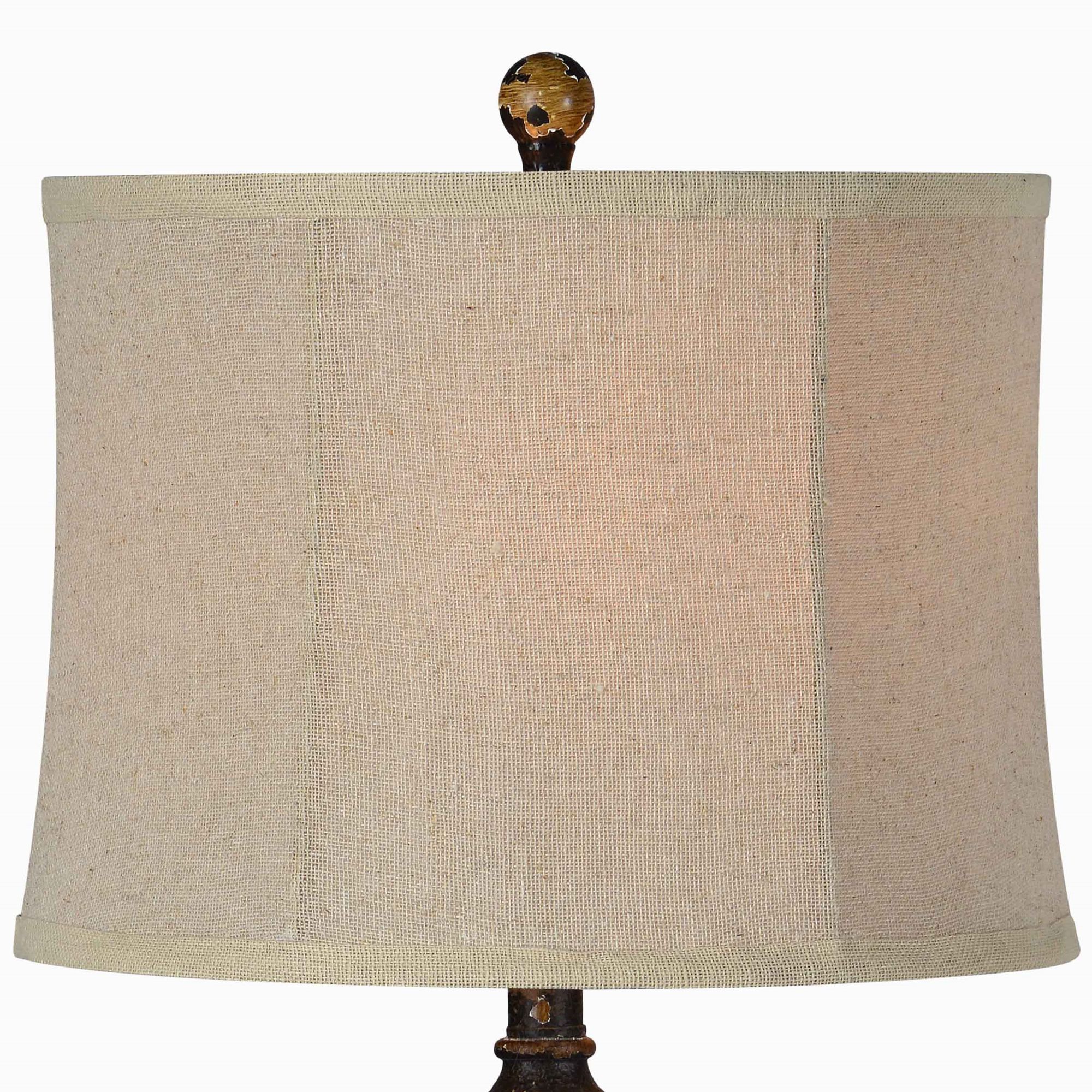 Image 2 Bridge Distressed Black Buffet Table Lamps Set of 2 more views