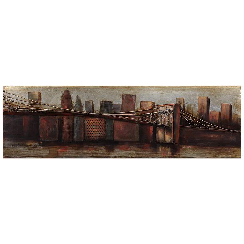 Image 2 Bridge to the City 1 72"W Mixed Media Dimensional Wall Art