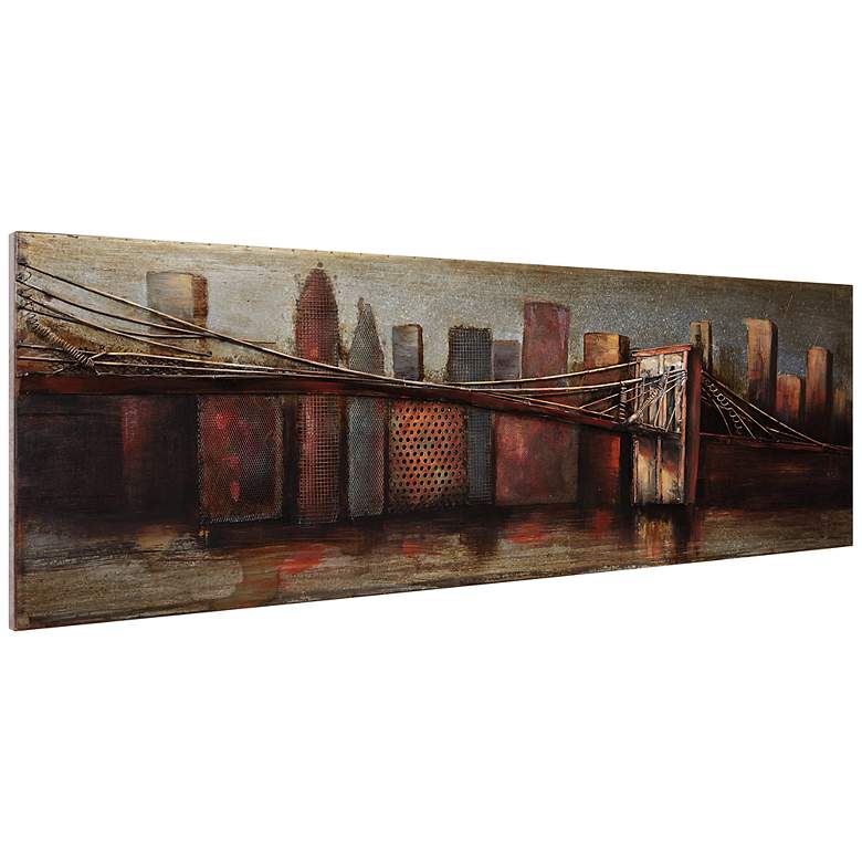 Image 5 Bridge to the City 1 72 inchW Mixed Media Dimensional Wall Art more views