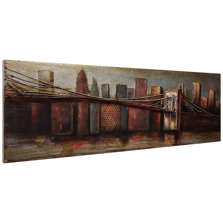 Image 5 Bridge to the City 1 72"W Mixed Media Dimensional Wall Art more views