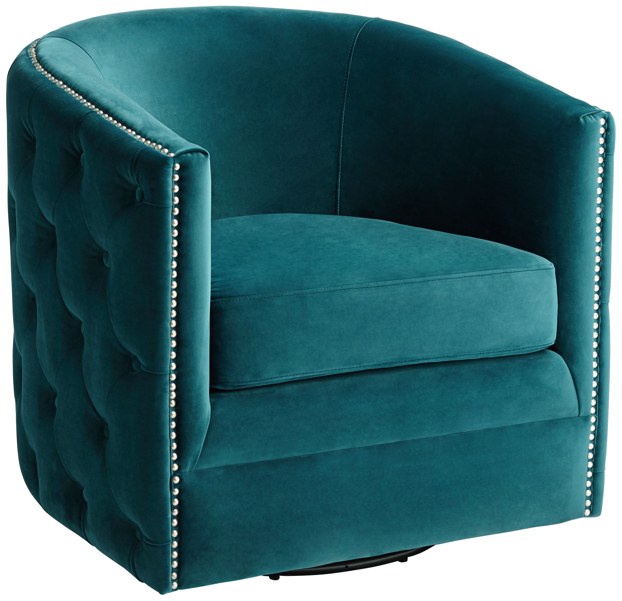 teal barrel chair