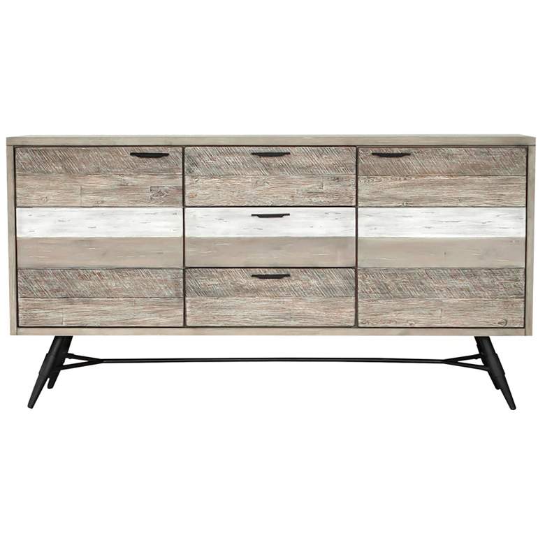 Image 1 Bridges Sideboard Buffet Cabinet in Two Tone Acacia Wood