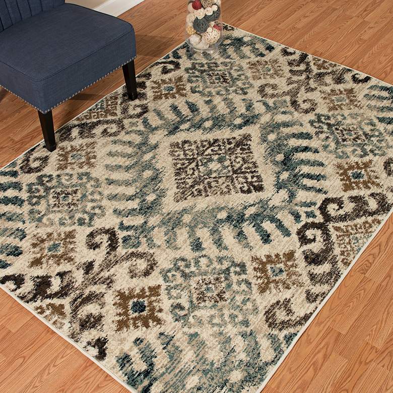 Image 1 Bridges Verazanno 5&#39;3 inchx7&#39;2 inch Blue Area Rug