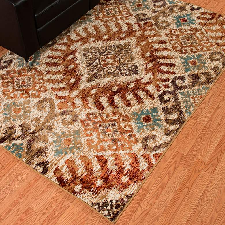 Image 1 Bridges Verazanno 5'3"x7'2"Crimson Area Rug