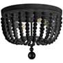 1_Bridget 13" Wide 2-Light Matte Black Finish Flush Mount w/ Black Shade