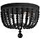 Bridget 13" Wide 2-Light Matte Black Finish Flush Mount w/ Black Shade