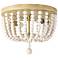 Bridget 13" Wide 2-Light White Finish Flush Mount w/ White Shade