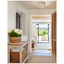 Thumbnail2 of Bridget 13" Wide 2-Light White Finish Flush Mount w/ White Shade more views