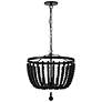 1_Bridget 16" Wide 3-Light Matte Black Finish Pendant w/ Black Shade
