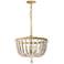 Bridget 16" Wide 3-Light White Finish Pendant w/ Vintage White Shade