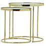 Bridget 18" High Gold Nesting Tables Set of 2