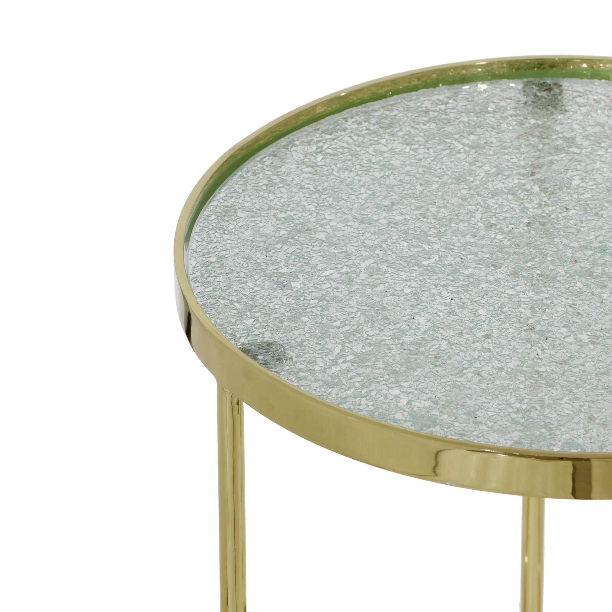 Image 3 Bridget 18" High Gold Nesting Tables Set of 2 more views