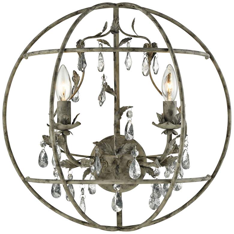 Image 1 Bridget 19" High Marble Gray 2-Light Wall Sconce