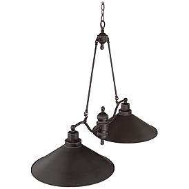 Image1 of Bridgeview 40" Wide Bronze 2 Light Island Pendant